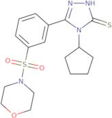 4-Cyclopentyl-5-[3-(morpholine-4-sulfonyl)phenyl]-4H-1,2,4-triazole-3-thiol