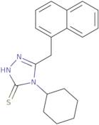 4-Cyclohexyl-5-naphthalen-1-ylmethyl-4H-[1,2,4]triazole-3-thiol