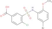 3-[(5-Bromo-2-methoxyphenyl)sulfamoyl]-4-chlorobenzoic acid