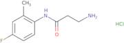 N~1~-(4-Fluoro-2-methylphenyl)-beta-alaninamide hydrochloride