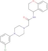 2-[4-(3-Chlorophenyl)piperazin-1-yl]-N-(3,4-dihydro-2H-1-benzopyran-4-yl)acetamide