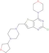 4-(2-Chloro-6-((4-(tetrahydrofuran-3-yl)piperazin-1-yl)methyl)thieno[3,2-d]pyrimidin-4-yl)morpholine
