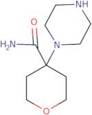 4-Piperazin-1-yloxane-4-carboxamide