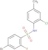 4-bromo-N-(2-chloro-4-methylphenyl)-2-fluorobenzene-1-sulfonamide