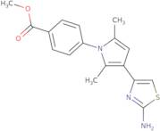 Methyl 4-[3-(2-amino-1,3-thiazol-4-yl)-2,5-dimethyl-1H-pyrrol-1-yl]benzoate hydrochloride