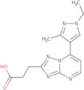 3-[7-(1-Ethyl-3-methyl-1H-pyrazol-4-yl)-[1,2,4]triazolo[1,5-a]pyrimidin-2-yl]propanoic acid