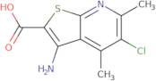 3-Amino-5-chloro-4,6-dimethylthieno[2,3-b]pyridine-2-carboxylic Acid