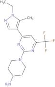 1-[4-(1-Ethyl-5-methyl-1H-pyrazol-4-yl)-6-(trifluoromethyl)pyrimidin-2-yl]piperidin-4-amine