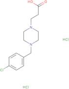 3-{4-[(4-Chlorophenyl)methyl]piperazin-1-yl}propanoic acid dihydrochloride