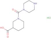 1-(Piperazine-1-carbonyl)piperidine-3-carboxylic acid hydrochloride