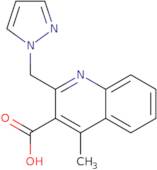 4-Methyl-2-(1H-pyrazol-1-ylmethyl)quinoline-3-carboxylic acid