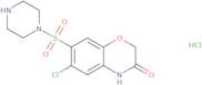 6-Chloro-7-(piperazine-1-sulfonyl)-3,4-dihydro-2H-1,4-benzoxazin-3-one hydrochloride