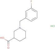 1-[(3-Fluorophenyl)methyl]piperidine-3-carboxylic acid hydrochloride