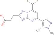 3-[7-(Difluoromethyl)-5-(1,5-dimethyl-1H-pyrazol-4-yl)-[1,2,4]triazolo[1,5-a]pyrimidin-2-yl]propan…