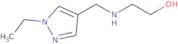 2-{[(1-Ethylpyrazol-4-yl)methyl]amino}ethan-1-ol