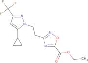 Ethyl 3-{2-[5-cyclopropyl-3-(trifluoromethyl)-1H-pyrazol-1-yl]ethyl}-1,2,4-oxadiazole-5-carboxylate