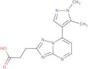 3-[7-(1,5-Dimethyl-1H-pyrazol-4-yl)-[1,2,4]triazolo[1,5-a]pyrimidin-2-yl]propanoic acid