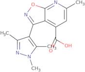 6-Methyl-3-(trimethyl-1H-pyrazol-4-yl)-[1,2]oxazolo[5,4-b]pyridine-4-carboxylic acid