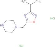 1-{[3-(Propan-2-yl)-1,2,4-oxadiazol-5-yl]methyl}piperazine dihydrochloride