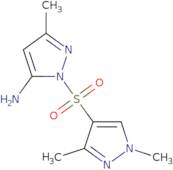 1-((1,3-Dimethyl-1H-pyrazol-4-yl)sulfonyl)-3-methyl-1H-pyrazol-5-amine