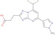 3-[7-(Difluoromethyl)-5-(1-methyl-1H-pyrazol-4-yl)-[1,2,4]triazolo[1,5-a]pyrimidin-2-yl]propanoic acid
