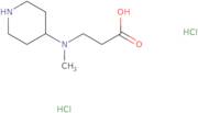 3-[Methyl(piperidin-4-yl)amino]propanoic acid dihydrochloride
