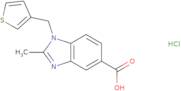 2-Methyl-1-(thiophen-3-ylmethyl)-1H-1,3-benzodiazole-5-carboxylic acid hydrochloride
