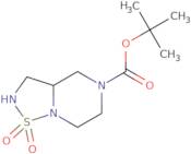 Hexahydro-5H-â€‹[1,â€‹2,â€‹5]â€‹thiadiazolo[2,â€‹3-â€‹a]â€‹pyrazine-â€‹5-â€‹carboxylic acid 1,â€‹1…