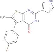 5-(4-Fluorophenyl)-6-methyl-2-(1H-pyrrol-3-yl)-3H,4H-thieno[2,3-d]pyrimidin-4-one