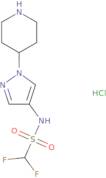 1,1-Difluoro-N-[1-(piperidin-4-yl)-1H-pyrazol-4-yl]methanesulfonamide hydrochloride