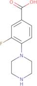 3-Fluoro-4-piperazinobenzoic acid
