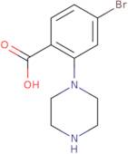 4-Bromo-2-piperazinobenzoic acid