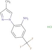 2-(4-Methyl-1H-pyrazol-1-yl)-5-(trifluoromethyl)aniline hydrochloride