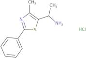 1-(4-Methyl-2-phenyl-1,3-thiazol-5-yl)ethan-1-amine hydrochloride