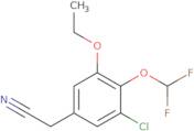 2-[3-Chloro-4-(difluoromethoxy)-5-ethoxyphenyl]acetonitrile