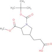 3-{1-[(tert-Butoxy)carbonyl]-5-(methoxycarbonyl)pyrrolidin-3-yl}propanoic acid