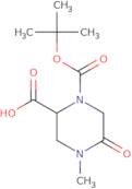 1-[(tert-Butoxy)carbonyl]-4-methyl-5-oxopiperazine-2-carboxylic acid