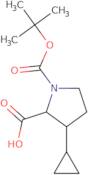 1-[(tert-Butoxy)carbonyl]-3-cyclopropylpyrrolidine-2-carboxylic acid