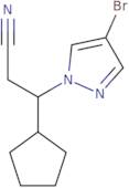 3-(4-Bromo-1H-pyrazol-1-yl)-3-cyclopentylpropanenitrile