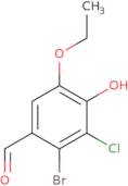 2-Bromo-3-chloro-5-ethoxy-4-hydroxybenzaldehyde