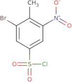 3-Bromo-4-methyl-5-nitrobenzene-1-sulfonyl chloride