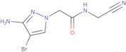 2-(3-Amino-4-bromopyrazol-1-yl)-N-(cyanomethyl)acetamide