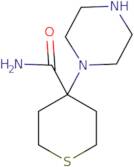 4-Piperazin-1-ylthiane-4-carboxamide
