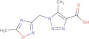 5-Methyl-1-[(5-methyl-1,2,4-oxadiazol-3-yl)methyl]-1H-1,2,3-triazole-4-carboxylic acid