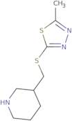 2-Methyl-5-(piperidin-3-ylmethylsulfanyl)-1,3,4-thiadiazole