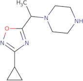 1-[1-(3-Cyclopropyl-1,2,4-oxadiazol-5-yl)ethyl]piperazine
