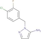 1-[(4-Chloro-3-fluorophenyl)methyl]-1H-pyrazol-5-amine