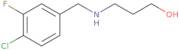 3-{[(4-Chloro-3-fluorophenyl)methyl]amino}propan-1-ol