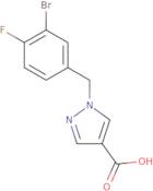 1-[(3-Bromo-4-fluorophenyl)methyl]-1H-pyrazole-4-carboxylic acid