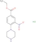 Ethyl 3-nitro-4-(piperazin-1-yl)benzoate hydrochloride